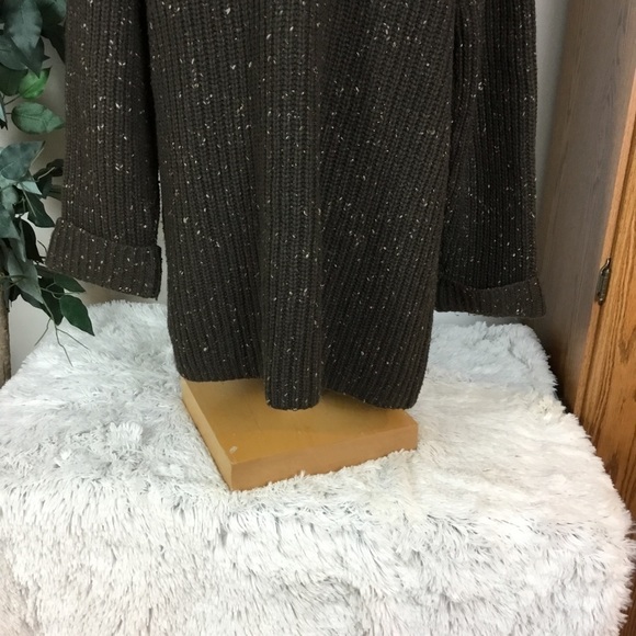 J.jill Med Petite open front heavy sweater brown - Picture 4 of 14